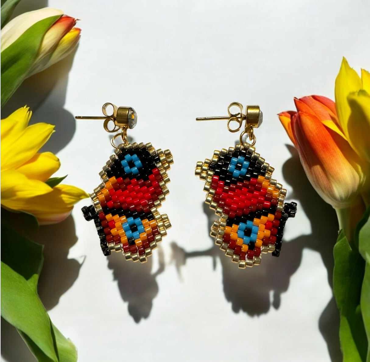 Red Butterfly Earrings