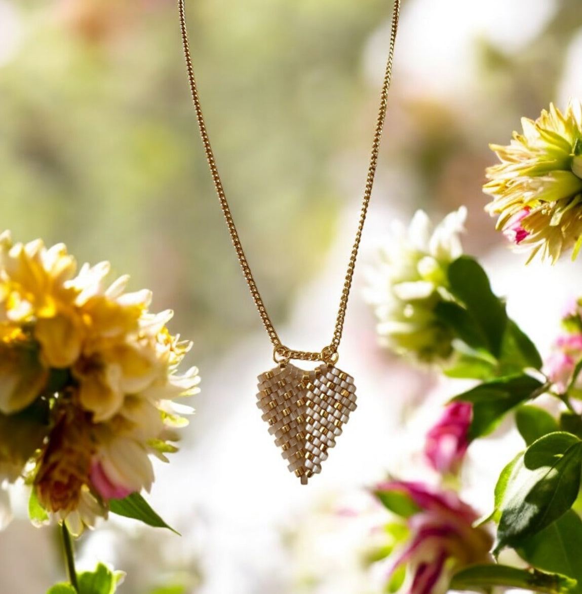 Latin Heart Miyuki Necklace