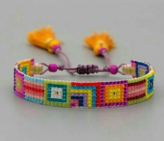 Square Multicolor Miyuki Bracelet