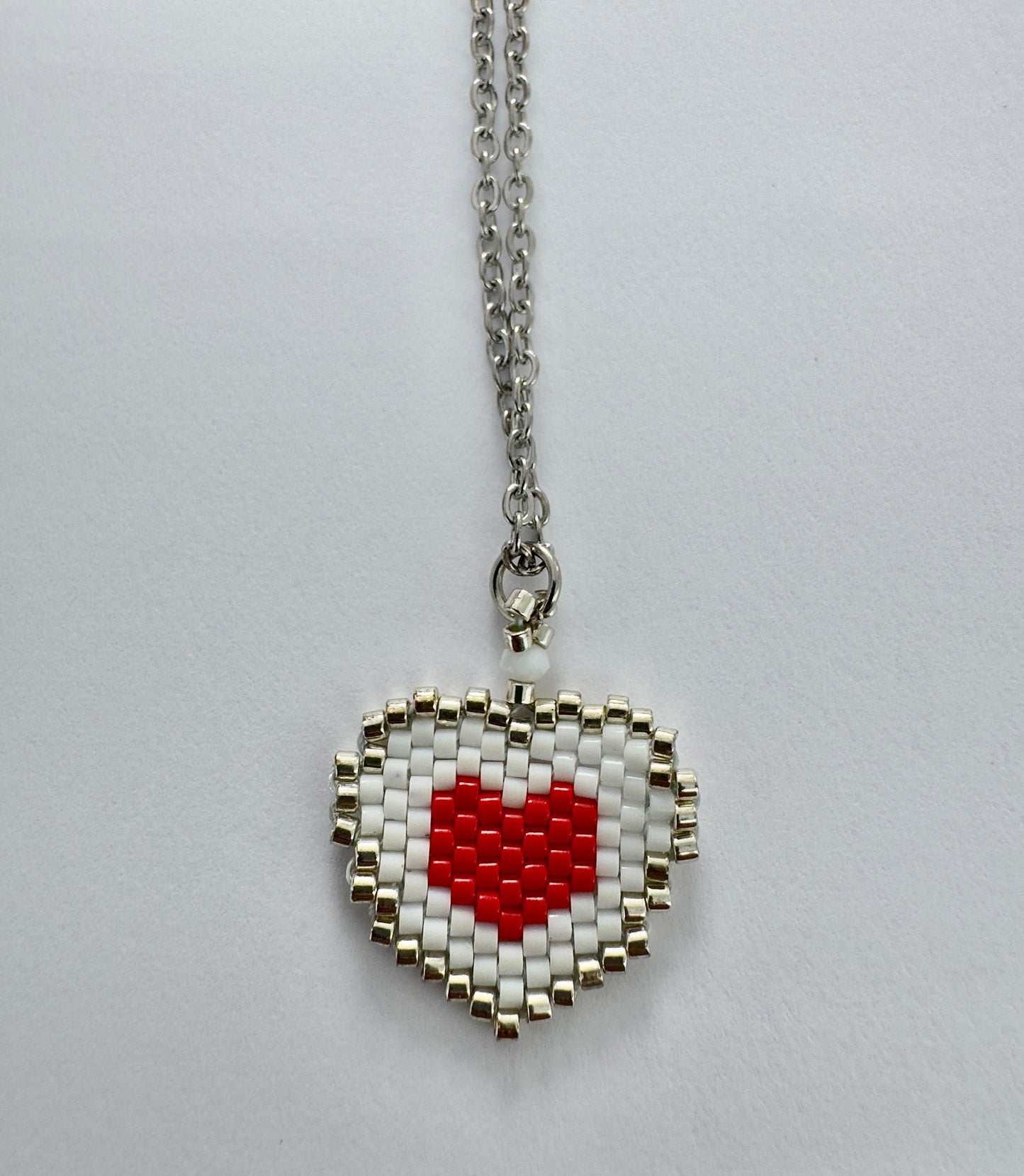 Double heart Miyuki Necklace