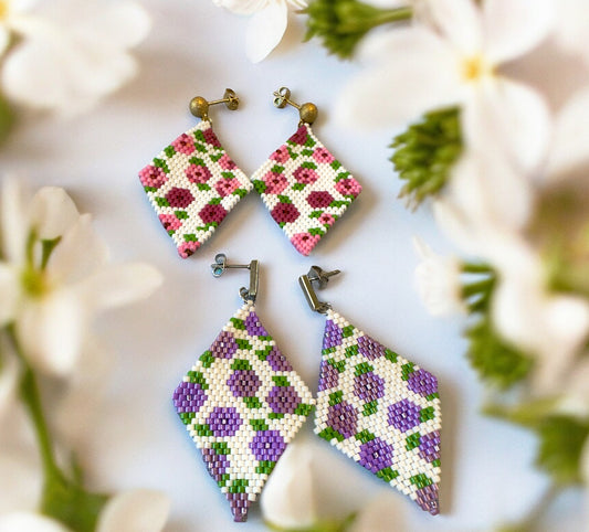 Blooming flowers Miyuki earrings