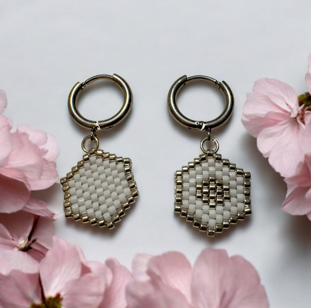 Honeycomb Miyuki Earrings