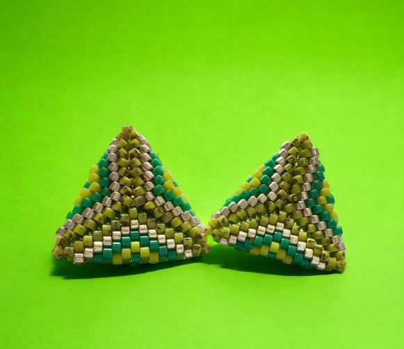 Triangle Stud Miyuki earrings