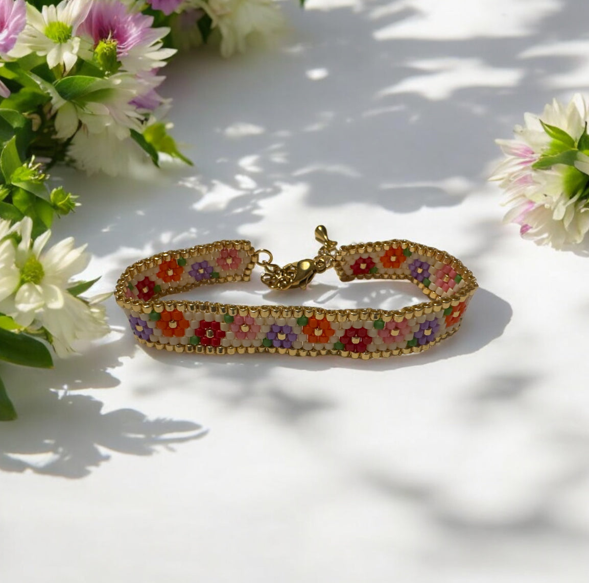 Blooming Roses Miyuki Bracelet