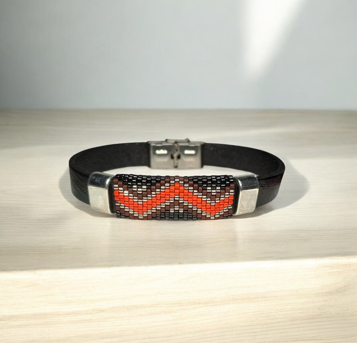 Miyuki Leather Bracelet