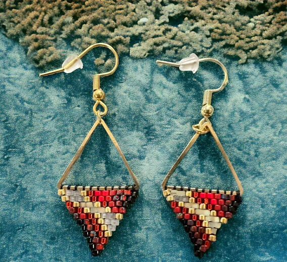 Quartz miyuki earrings