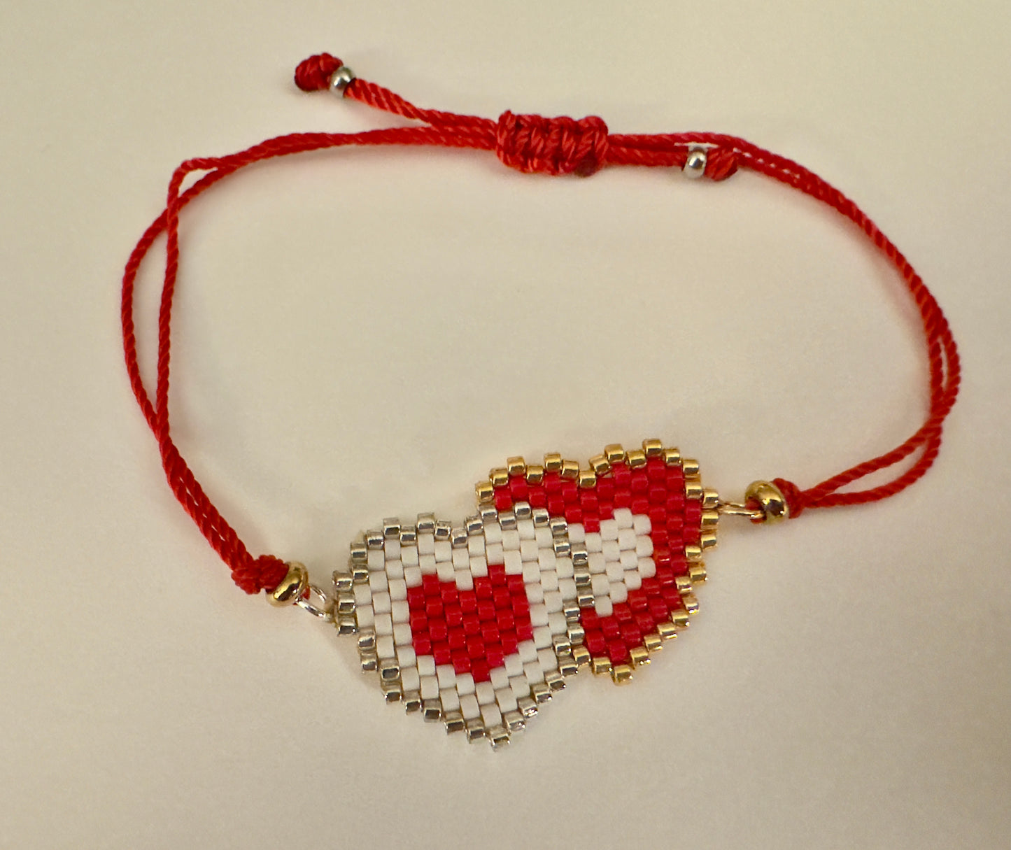 Double heart Miyuki Bracelet