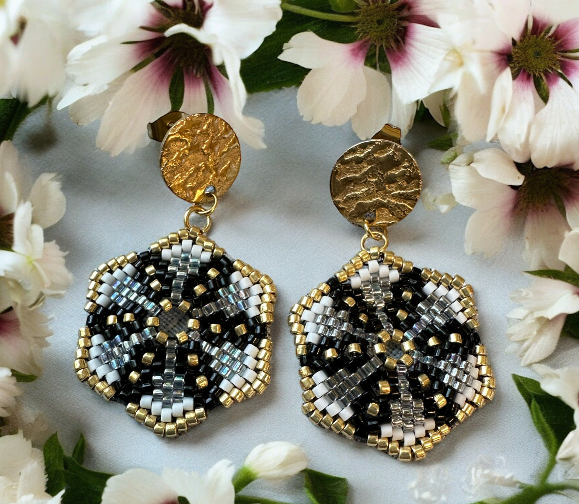 Star flower Miyuki Earrings