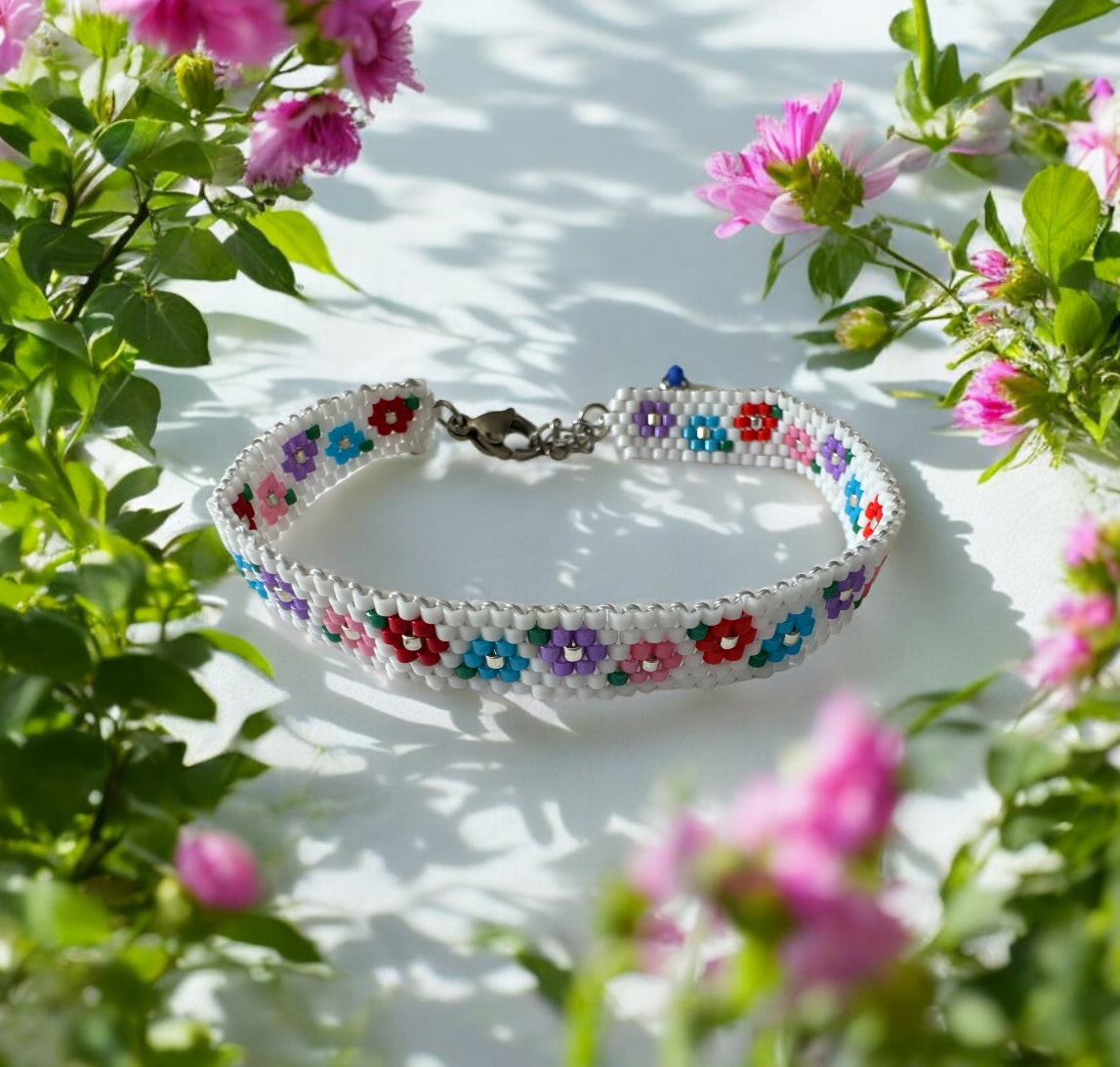 Blooming Roses Miyuki Bracelet