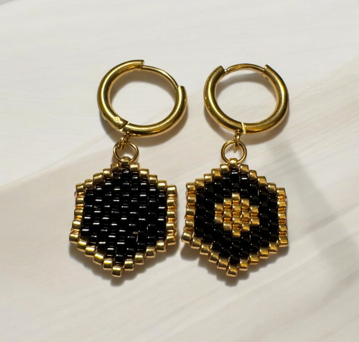 Honeycomb Miyuki Earrings