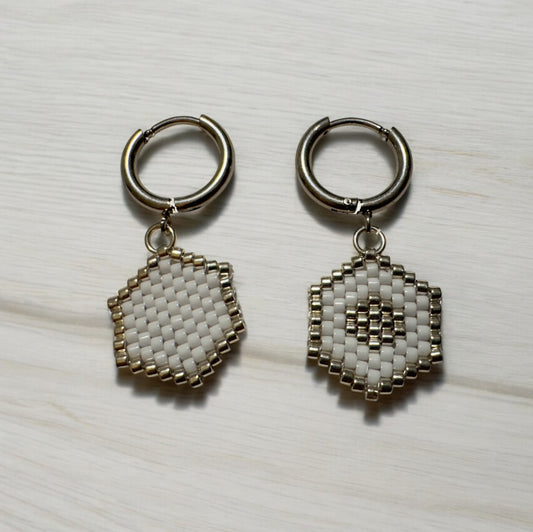 Honeycomb Miyuki Earrings