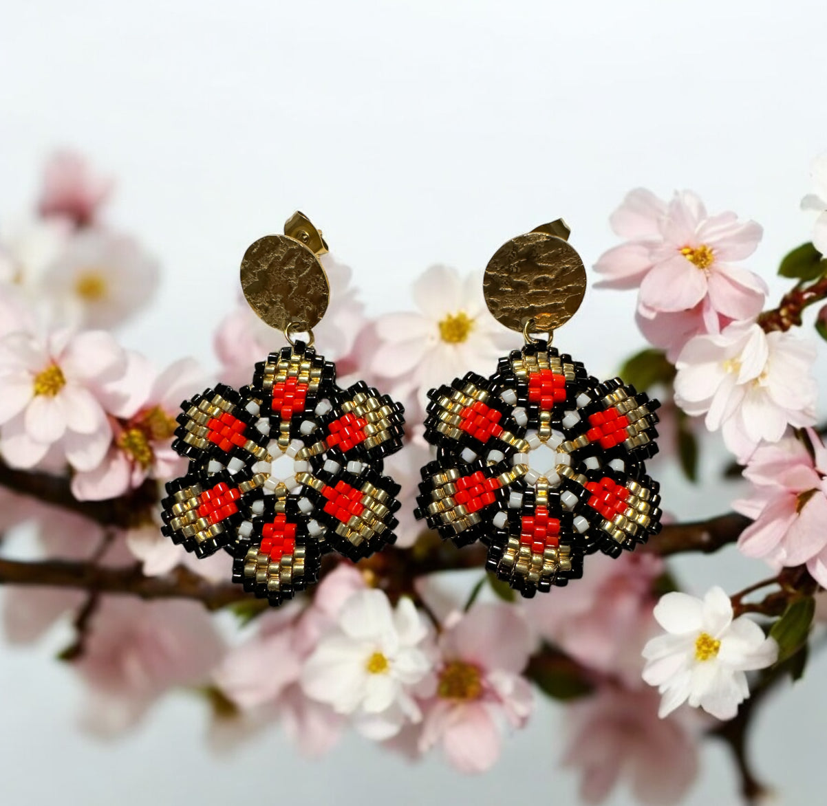 Star flower Miyuki Earrings