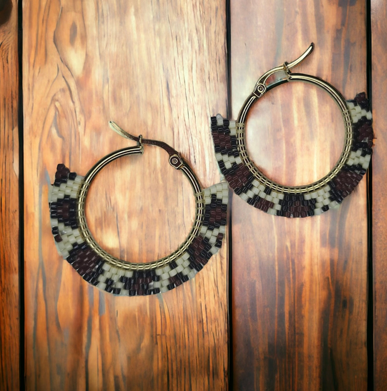 Wild Handwoven Hoop Earring