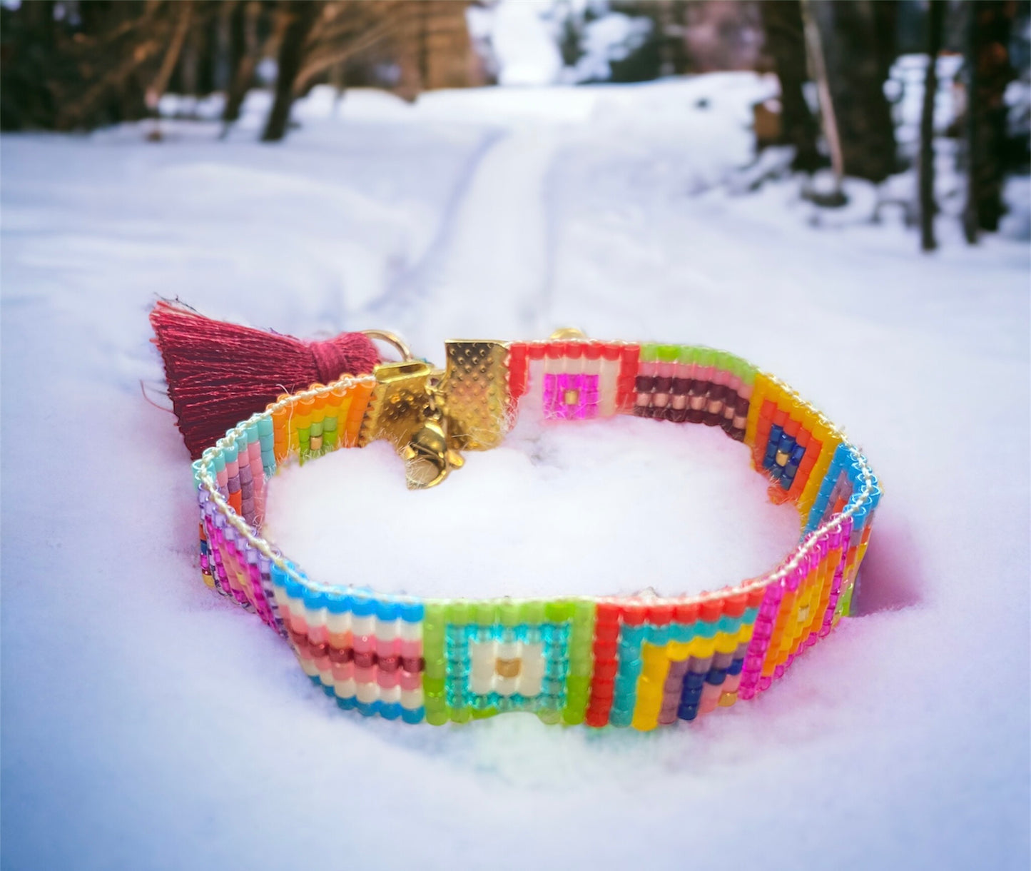 Square Multicolor Miyuki Bracelet