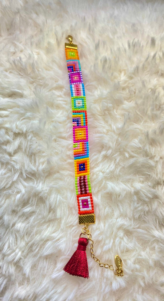 Square Multicolor Miyuki Bracelet