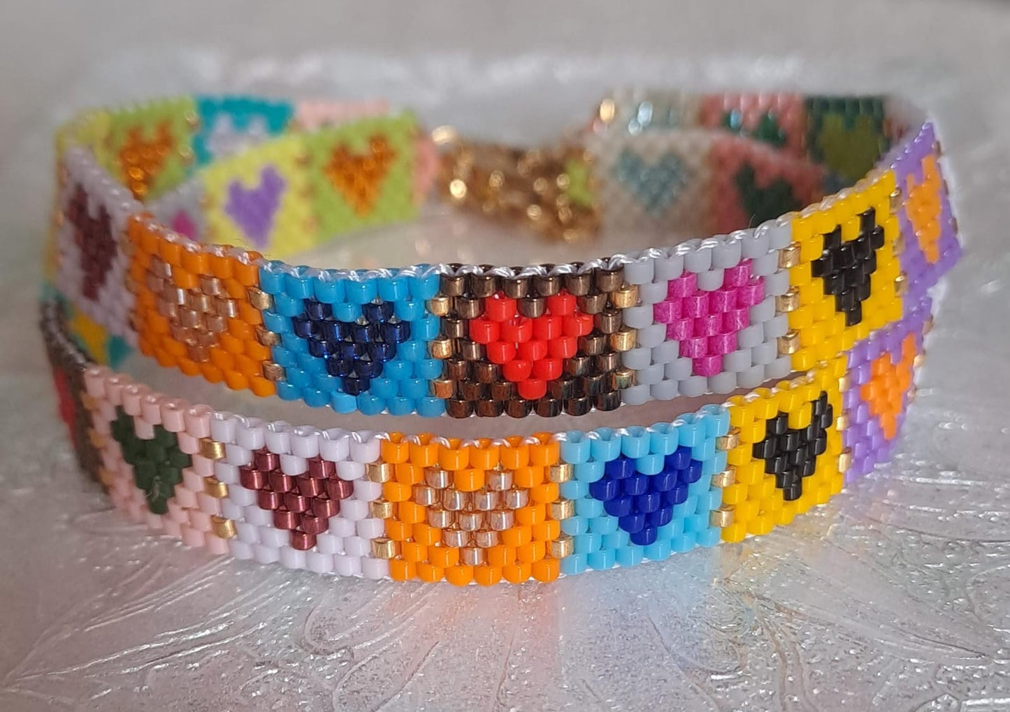 stitched hearts bracelet
