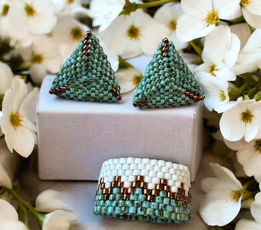 Picasso turquoise Miyuki set