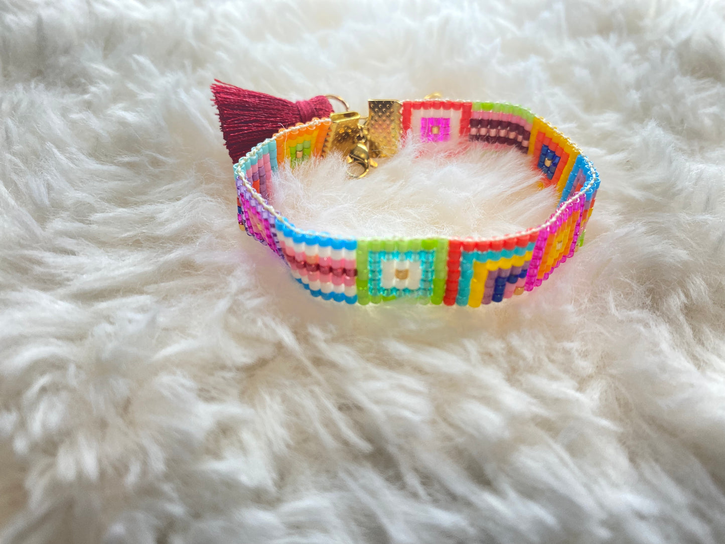 Square Multicolor Miyuki Bracelet