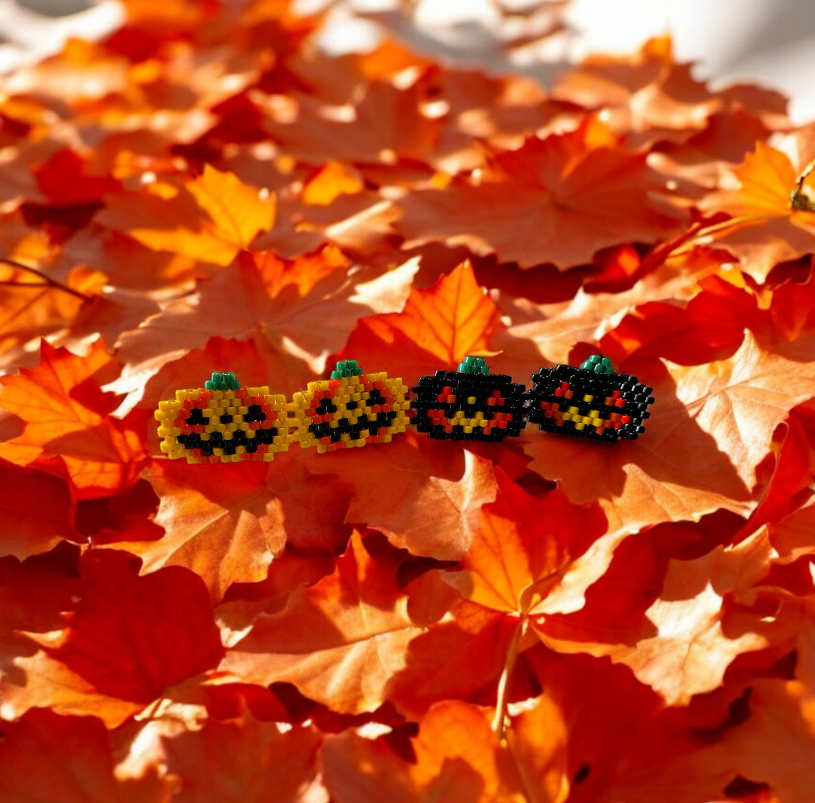 Little pumpkin Miyuki earrings