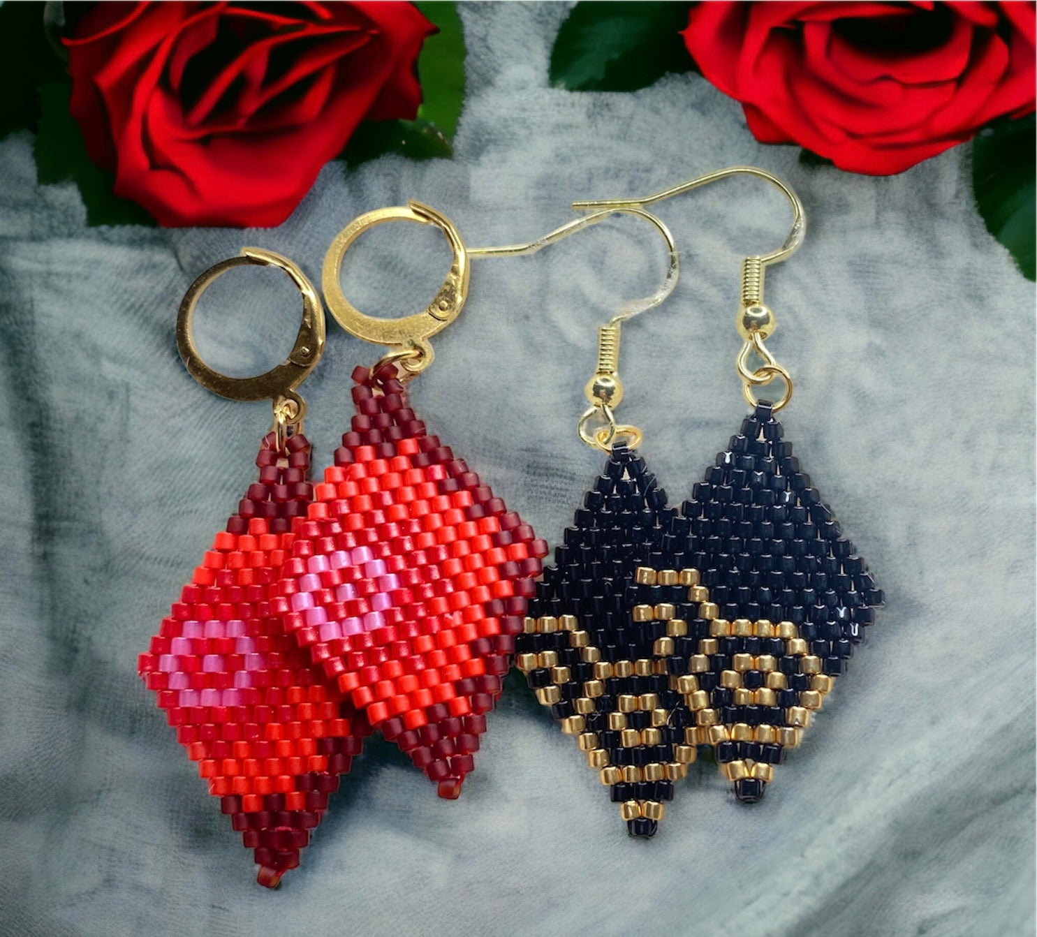 YIN YANG // Handwoven Delica buy Earrings