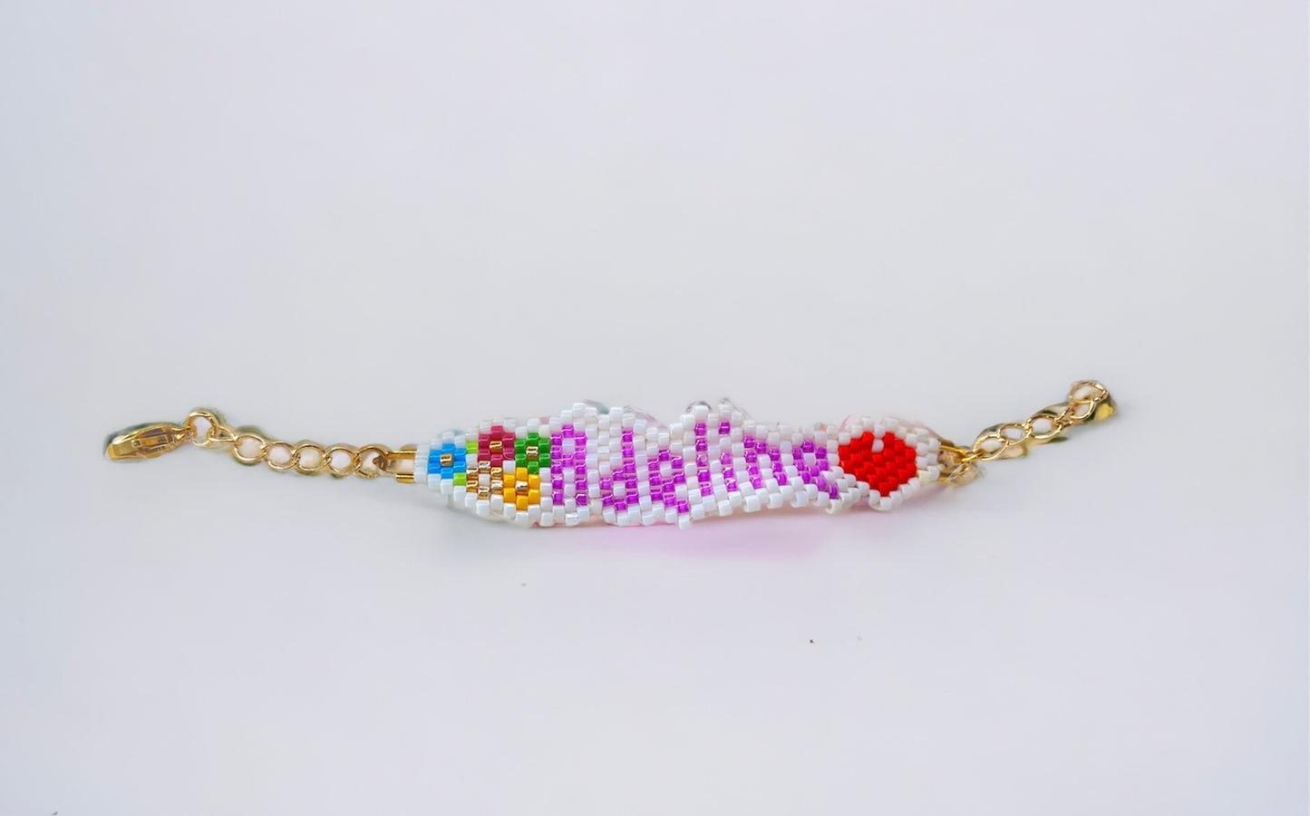 Name Personalized Miyuki Bracelet with flowers