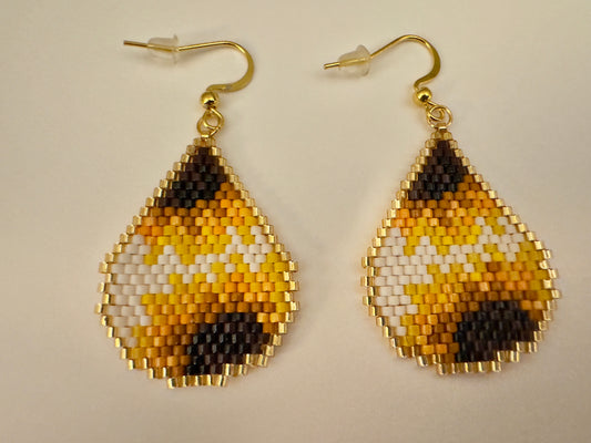 Sunflower Drop Miyuki Earring
