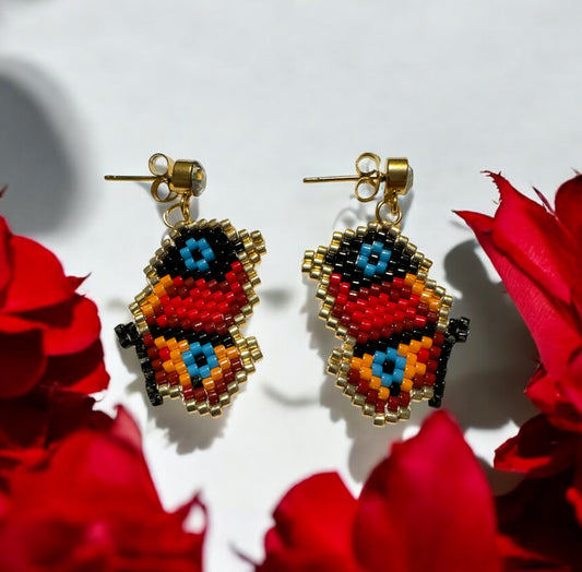 Red Butterfly Earrings