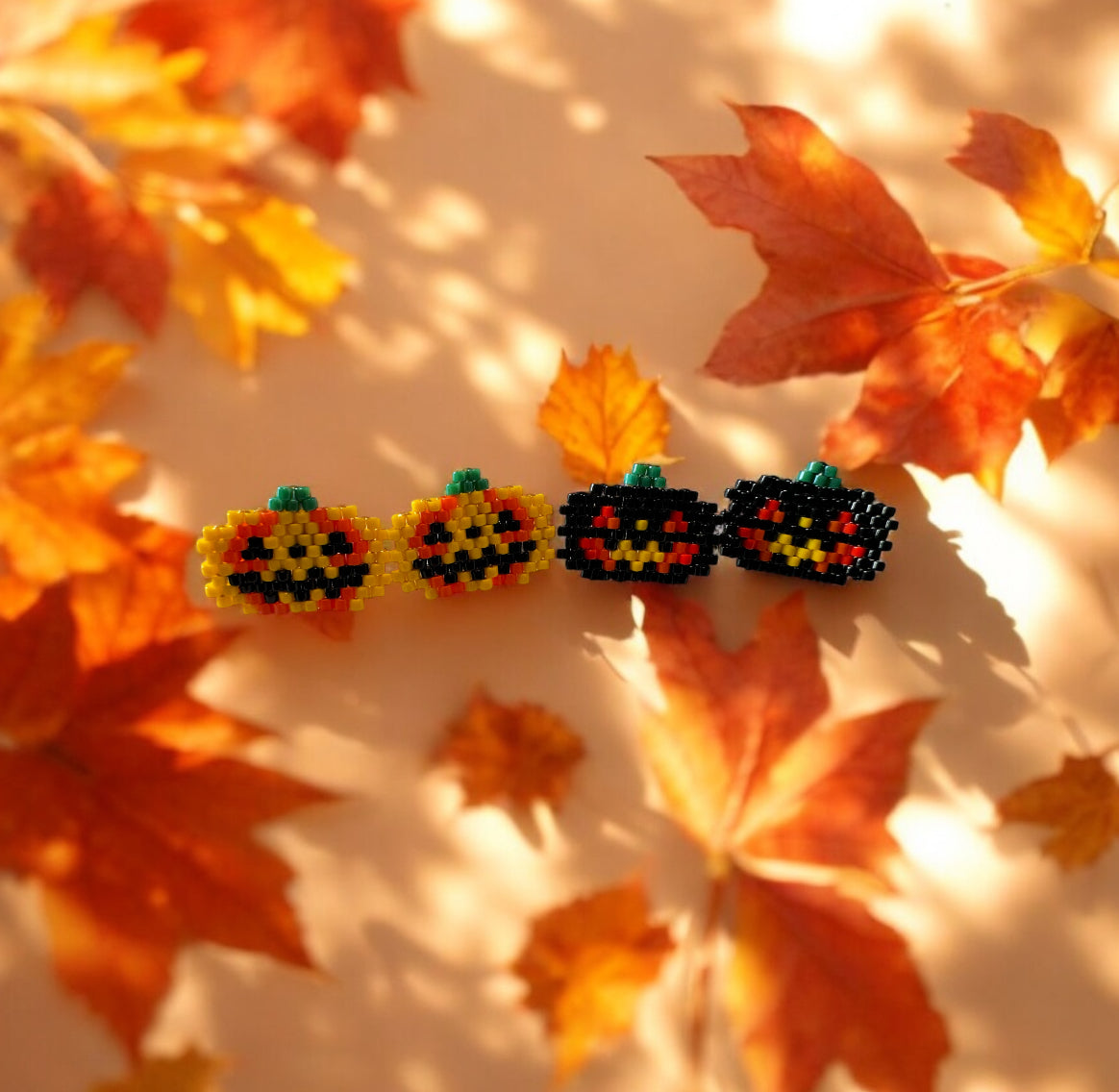 Little pumpkin Miyuki earrings