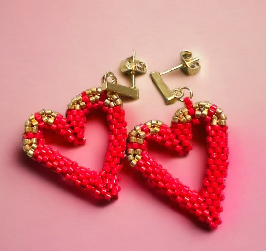 Heart Miyuki Earrings