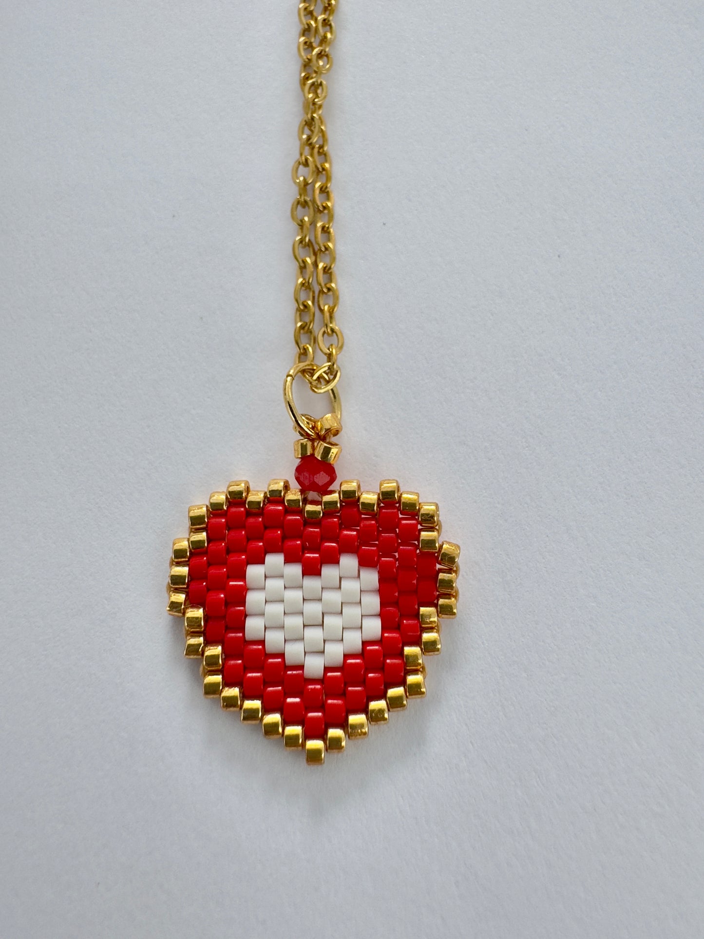 Double heart Miyuki Necklace