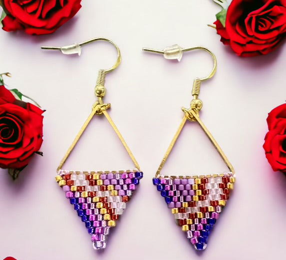 Quartz miyuki earrings