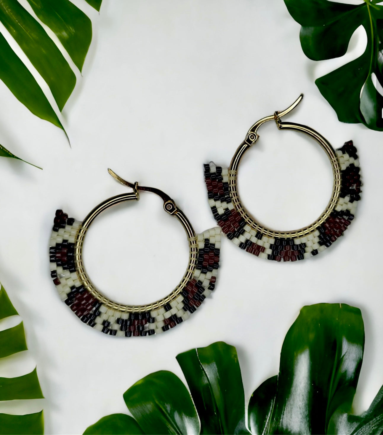 Wild Handwoven Hoop Earring