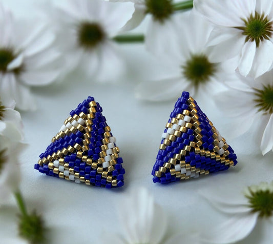 Triangle Stud Miyuki earrings