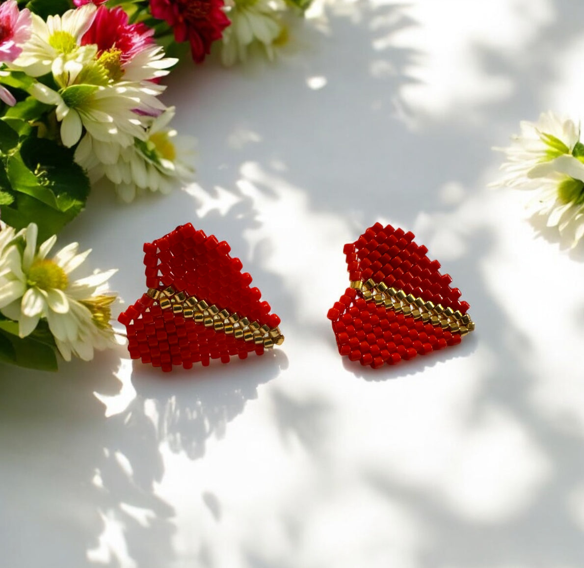 Latin Heart Miyuki Earring