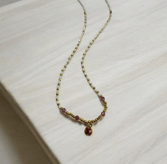 Pink Tourmaline Necklace